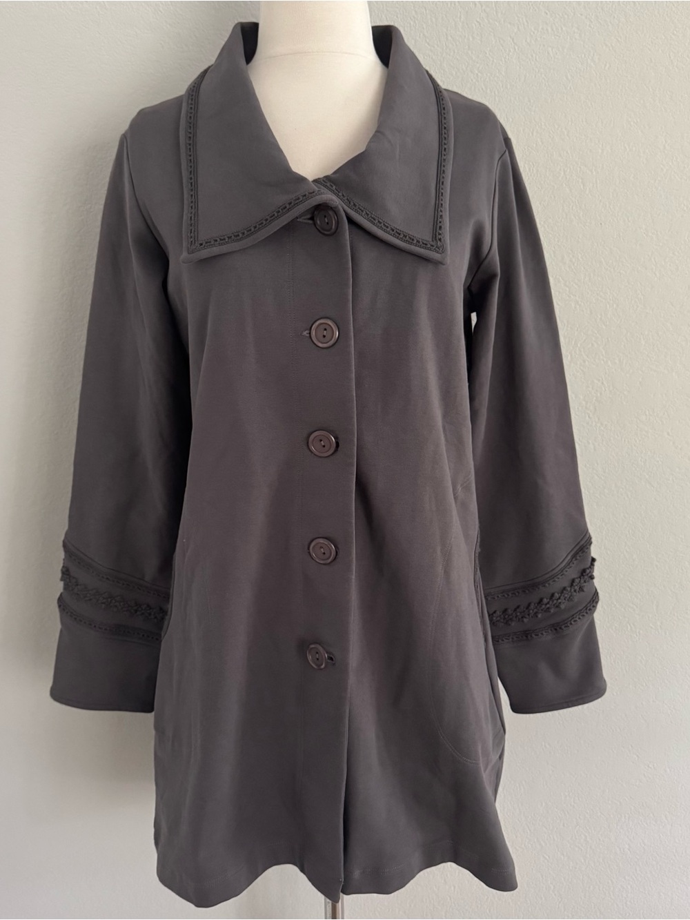 Soft Surroundings Gray Tallulah Jacket Size S NWT